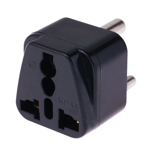 Portable Universal Socket to (Small) South Africa Plug Power Adapter Travel Charger (Black) by buy2fix