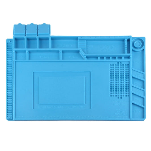 Maintenance Platform Anti-static Anti-slip High Temperature Heat-resistant Repair Insulation Pad Silicone Mats, Size: 45cm x 30cm (Blue) by buy2fix