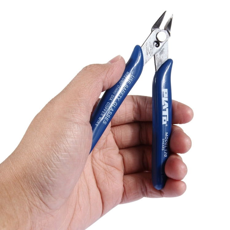 170 Electronic Pliers Diagonal Side Cutting Cable Wire Cutter Repair Hand Tool(Dark Blue) by buy2fix