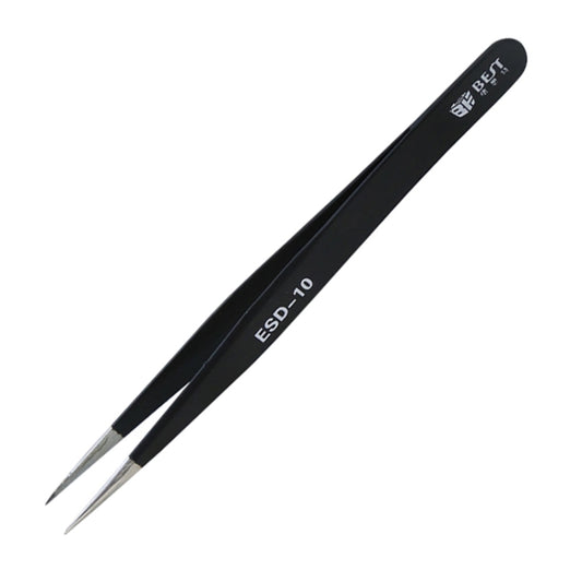BEST BST-10 Precision Anti-static ESD Stainless Steel Tweezers by BEST