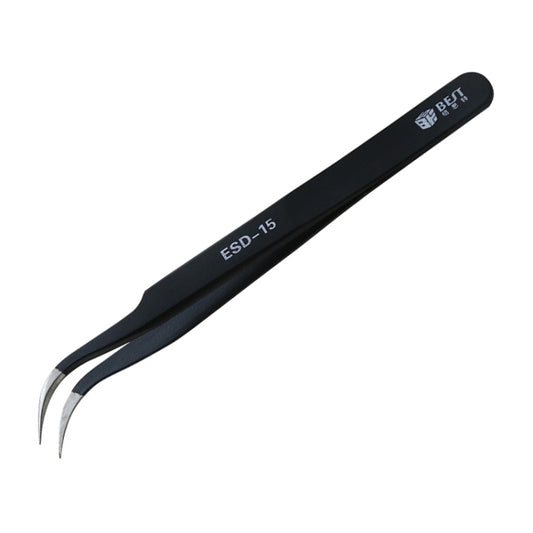 BEST BST-15 Precision Anti-static ESD Stainless Steel Tweezers by BEST