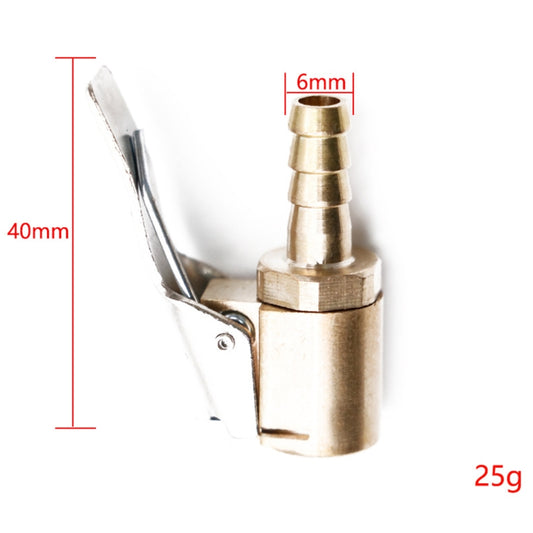 6mm Car Tyre Wheel Tire Air Chuck Inflator Pump Valve Clip Clamp Connector by buy2fix