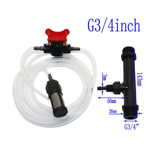 Venturi Fertilizer Applicator G3/4 Fertilizer and Filter Straw Kit with Six-point Connector by buy2fix
