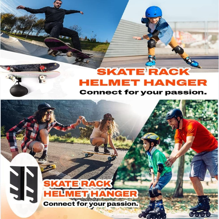 YX018 1 Pair Four-Wheel Skateboard Wall Mount Bracket by buy2fix