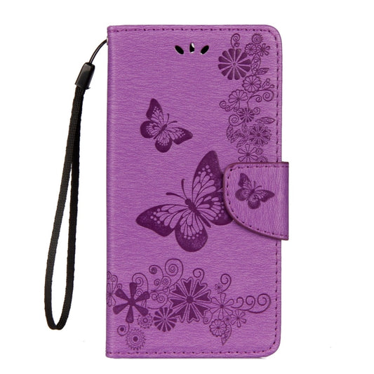 For Huawei Mate 10 Lite Vintage Embossed Floral Butterfly Pattern Horizontal Flip Leather Case with Card Slot & Holder & Wallet & Lanyard (Purple) by buy2fix