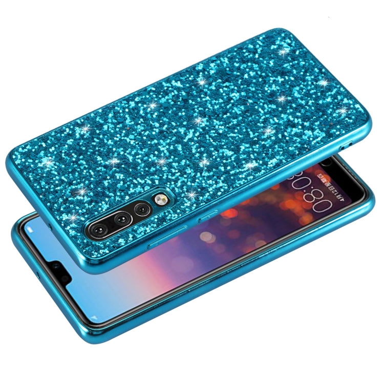 Glitter Powder Shockproof TPU Case for Huawei P30 (Blue) by buy2fix