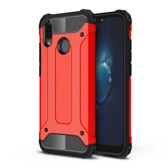 For Huawei P20 Lite Full-body Rugged TPU + PC Combination Back Cover Case (Red) by buy2fix