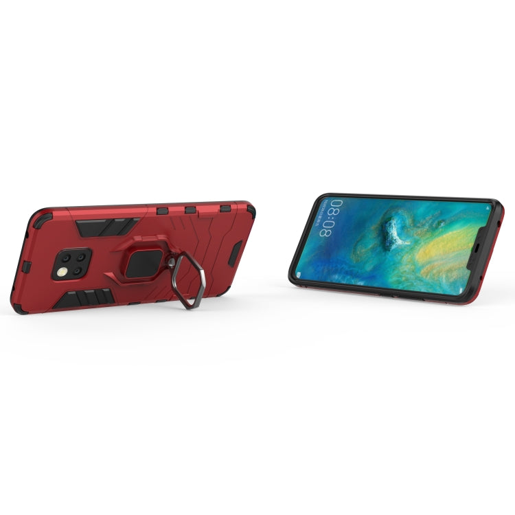 PC + TPU Shockproof Protective Case for Huawei Mate 20 Pro, with Magnetic Ring Holder (Red) by buy2fix