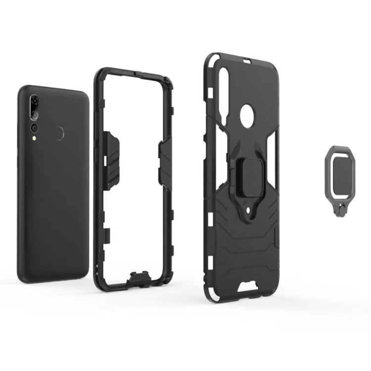 Shockproof PC + TPU Case with Magnetic Ring Holder for Huawei Enjoy 9s / P Smart+ 2019 (Navy Blue) by buy2fix