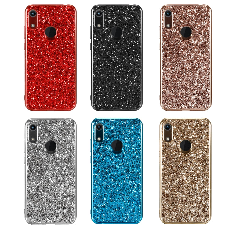 Glittery Powder Shockproof TPU Case for Huawei Honor Play 8A(Red) by buy2fix