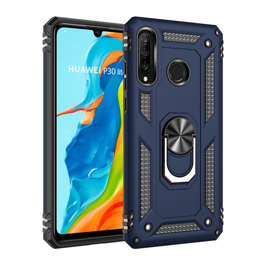 Armor Shockproof TPU + PC Protective Case for Huawei P30 Lite, with 360 Degree Rotation Holder (Blue) by buy2fix