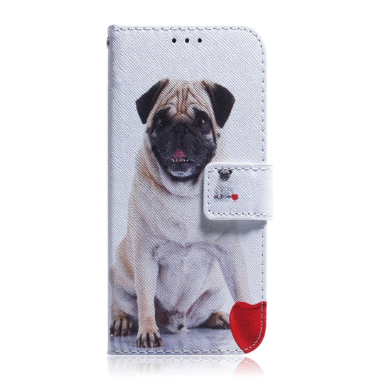 Pug Pattern Coloured Drawing Horizontal Flip Leather Case for Huawei P Smart (2019) / Honor 10 Lite, with Holder & Card Slots & Wallet by buy2fix