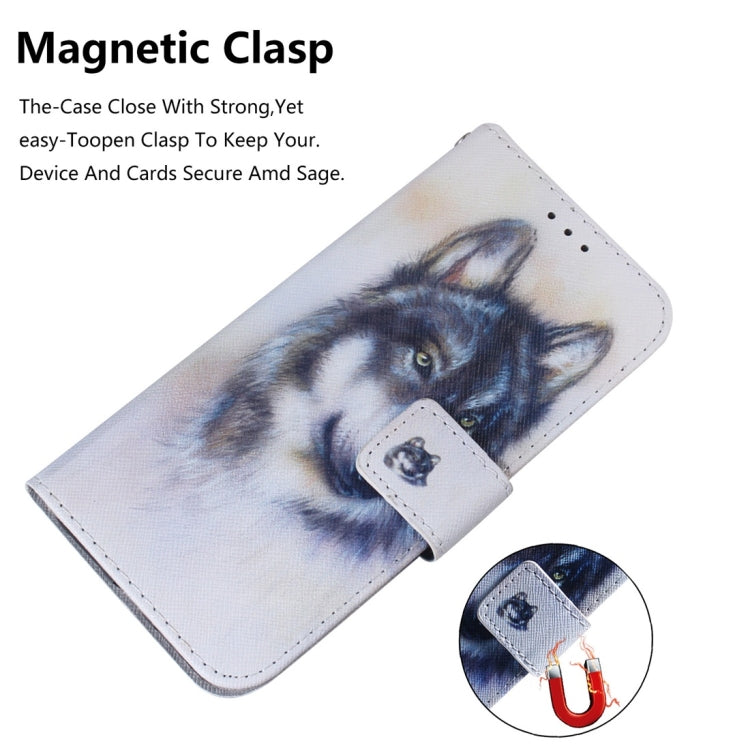White Wolf Pattern Coloured Drawing Horizontal Flip Leather Case for Huawei P Smart+ 2019 / Nova 3i, with Holder & Card Slots & Wallet by buy2fix