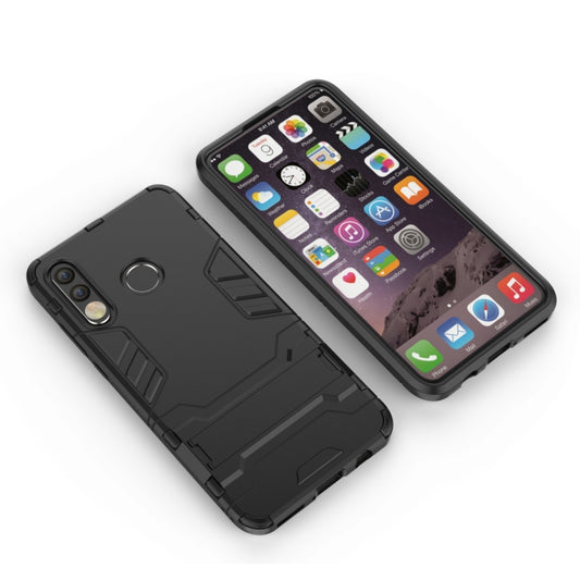 Shockproof PC + TPU Case for Huawei P30 Lite, with Holder(Black) by buy2fix