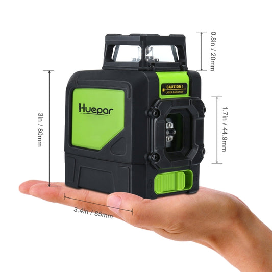 901CG H360 Degrees / V130 Degrees Laser Level Covering Walls and Floors 5 Line Green Beam IP54 Water / Dust proof(Green) by buy2fix