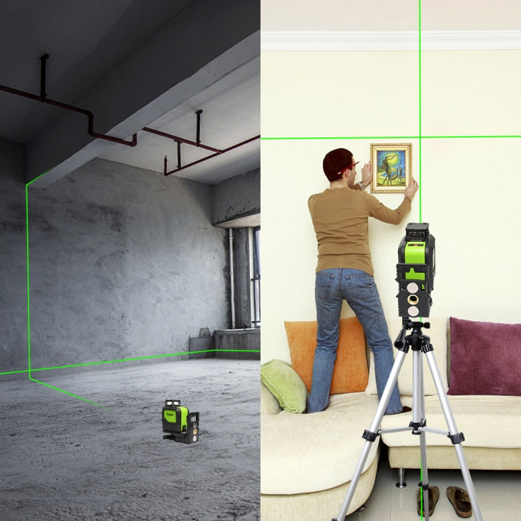 901CG H360 Degrees / V130 Degrees Laser Level Covering Walls and Floors 5 Line Green Beam IP54 Water / Dust proof(Green) by buy2fix