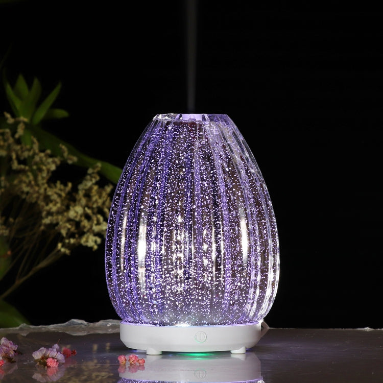 100ml Creative Vase Shape Aromatherapy Machine 3D Glass Humidifier Automatic Alcohol Sprayer with Colorful LED Lamp by buy2fix