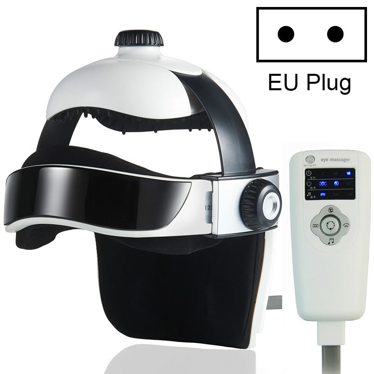Electronic Air Pressure Head Massager, Relaxed Music Helmet Massager, EU Plug by buy2fix