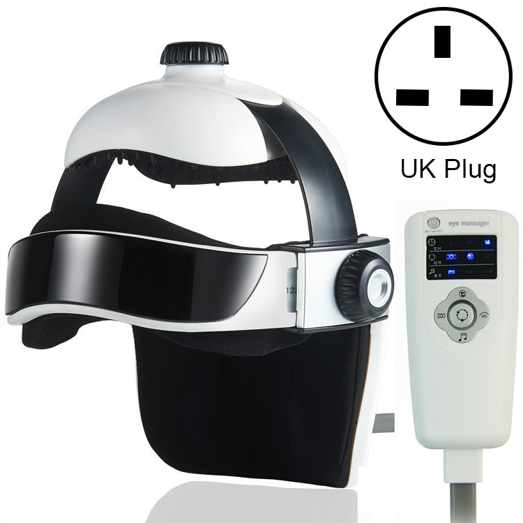 Electronic Air Pressure Head Massager, Relaxed Music Helmet Massager, UK Plug by buy2fix