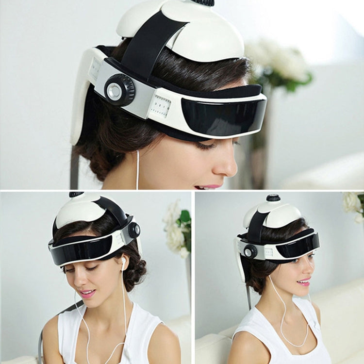 Electronic Air Pressure Head Massager, Relaxed Music Helmet Massager, US Plug by buy2fix