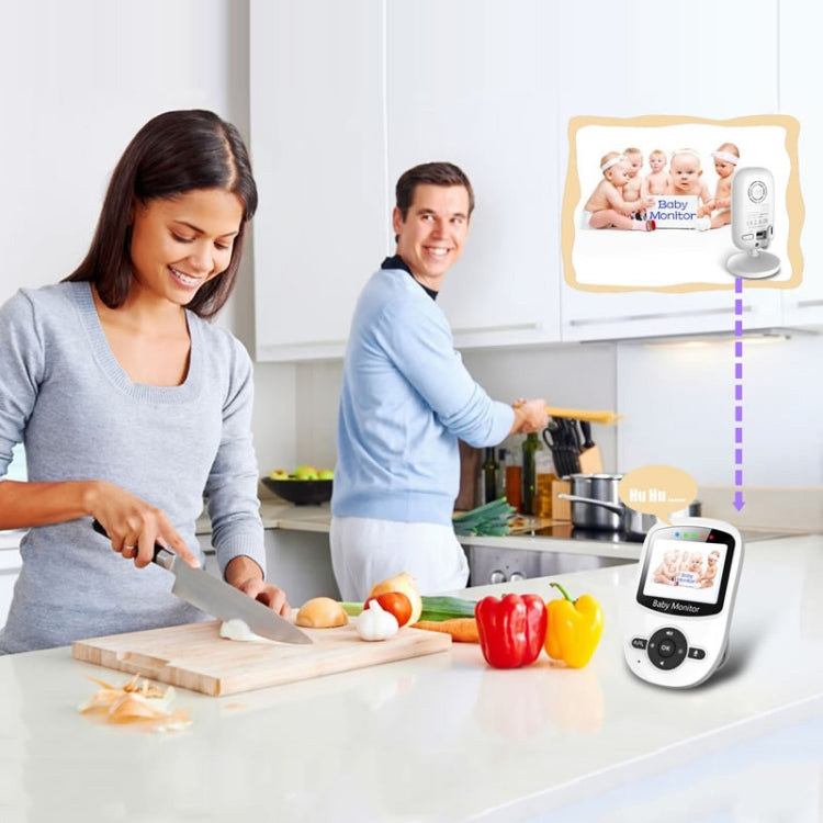 BM-SM24 2.4 inch LCD 2.4GHz Wireless Surveillance Camera Baby Monitor with 8-IR LED Night Vision, Two Way Voice Talk(White) by buy2fix