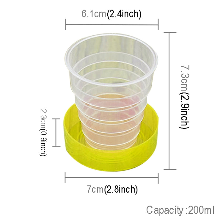 4 PCS 200ml Fashionable Outdoor Activity Using Plastic Portabel Folding Dringking Cup by buy2fix