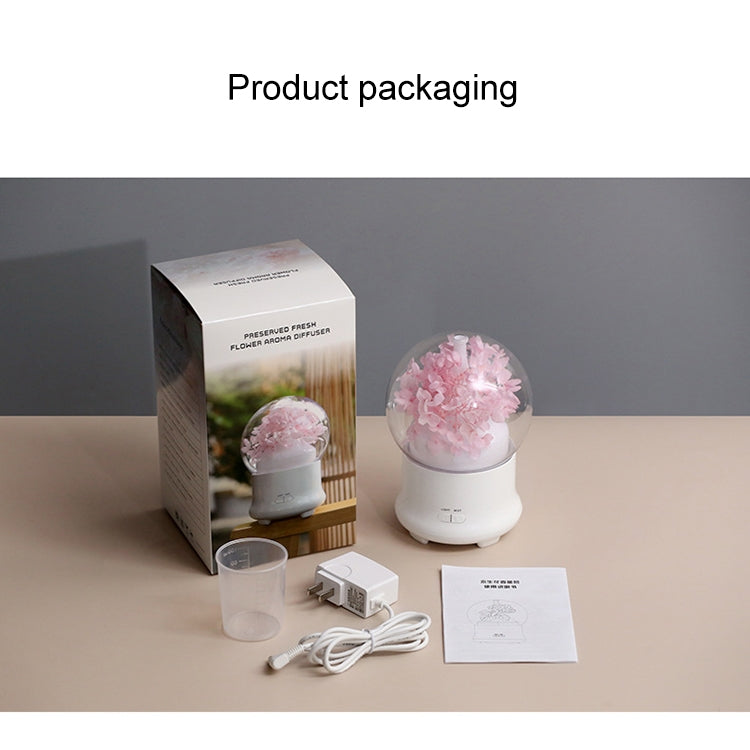 ML-824 100ML Gypsophila Flowers Aromatherapy Diffuser Air Humidifier with Colorful LED Light for Office / Home(Blue) by buy2fix