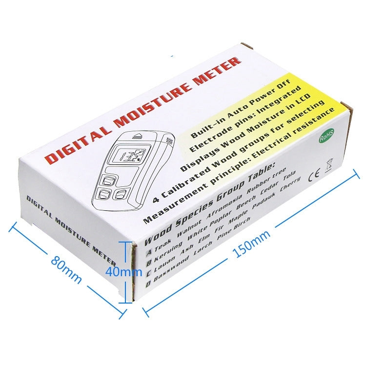 Rechargeable Wood Moisture Tester Moisture Measurement for Wood Flooring and Carton without Battery by buy2fix