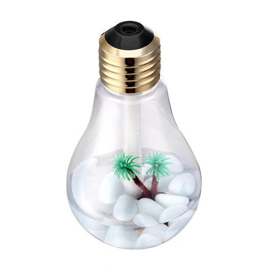 400ML Colorful Light Portable Bulb Shape Aromatherapy Air Purifier Humidifier for Home / Office / Car(Gold) by buy2fix