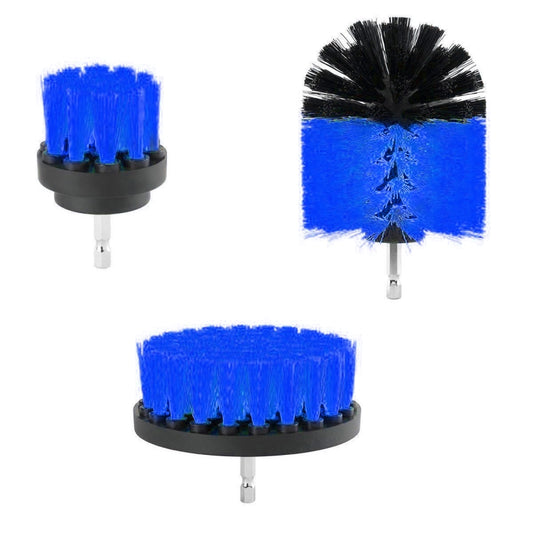3 PCS Bathroom Kitchen Cleaning Brushes Kit for Electric Drill(Blue) by buy2fix