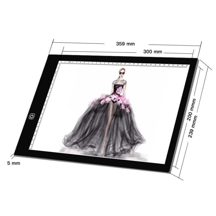 A4 Size LED Three Level of Brightness Dimmable Acrylic Copy Boards for Anime Sketch Drawing Sketchpad by buy2fix