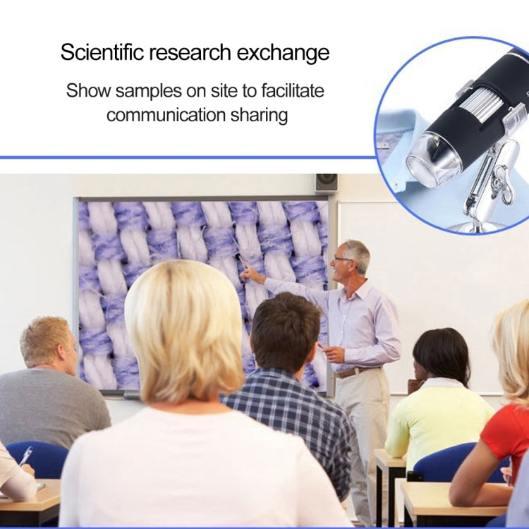 USB Magnifier HD 0.3MP Image Sensor 2560x1920P USB Digital Microscope with 8 LED & Professional Stand by buy2fix