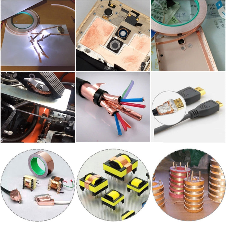 Pure Copper Double-sided Conductive Copper Foil Tape Signal Masking Tape, Size: 20m x 6mm by buy2fix