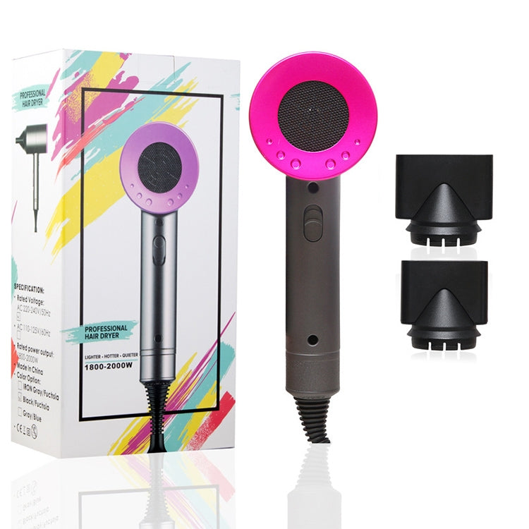 High-power 2000W Anionic Cold Hot Air Constant Temperature Hair Dryer, UK Plug(Red + Grey) by buy2fix