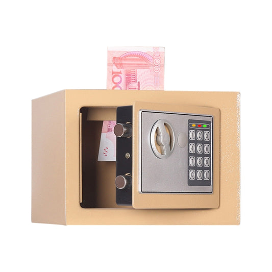 17E Home Mini Electronic Security Lock Box Wall Cabinet Safety Box with Coin-operated Function(Champagne Gold) by buy2fix