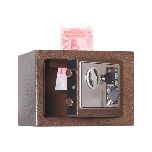 17E Home Mini Electronic Security Lock Box Wall Cabinet Safety Box with Coin-operated Function(Bronze) by buy2fix