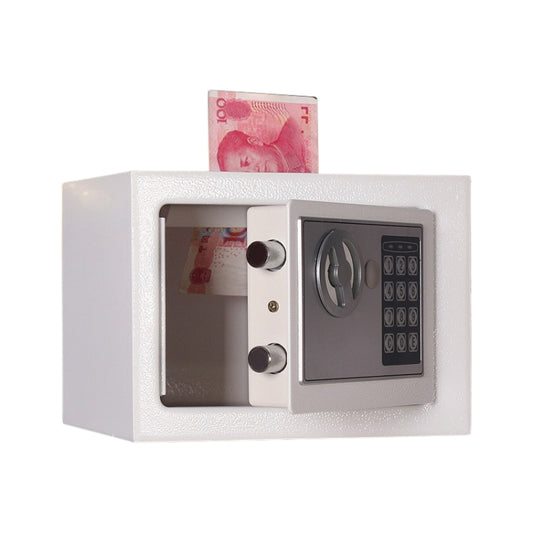 17E Home Mini Electronic Security Lock Box Wall Cabinet Safety Box with Coin-operated Function(White) by buy2fix