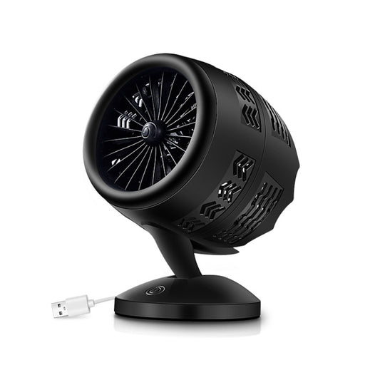 Portable Adjustable Mini USB Charging Air Convection Cycle Desktop Electric Fan Air Cooler, Support 2 Speed Control (Black) by buy2fix