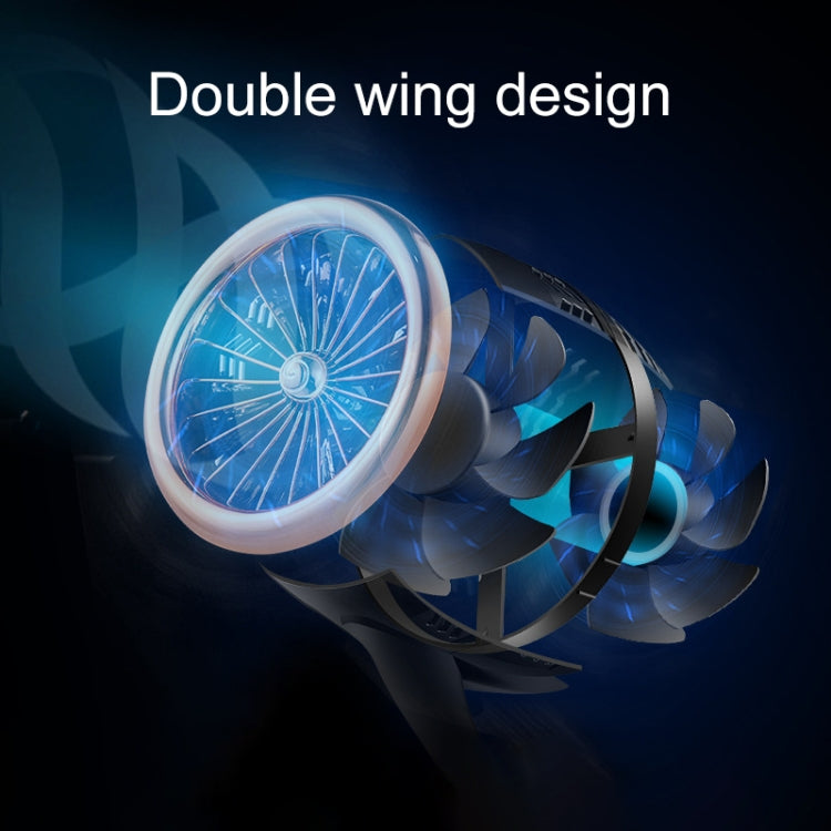 Portable Adjustable Mini USB Charging Air Convection Cycle Desktop Electric Fan Air Cooler, Support 2 Speed Control (Black) by buy2fix