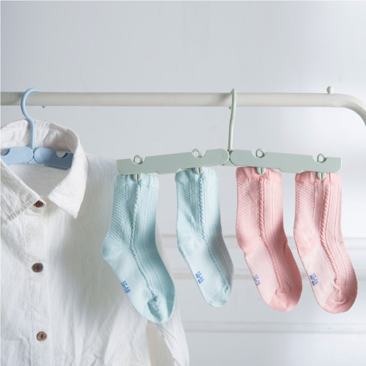 Foldable Clothes Hanger Drying Rack with 4 Hidden Clips for Home / Travel, Random Color Delivery by buy2fix