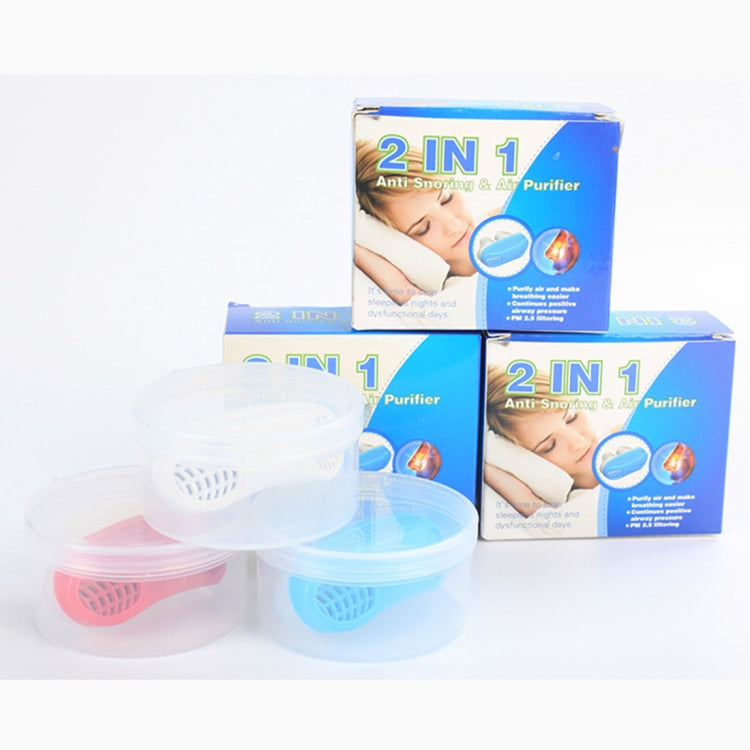 2 in 1 ABS Silicone Anti Snoring Air Purifier (Blue) by buy2fix