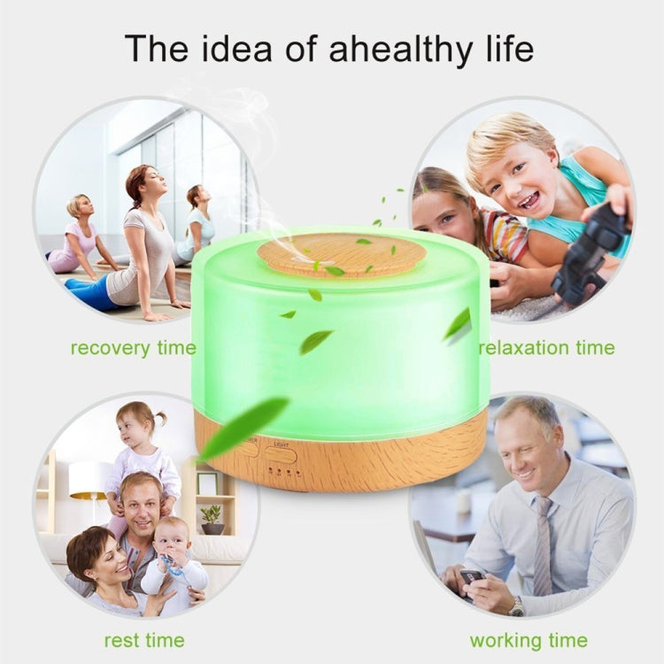 T700 Remote Control Wood Pattern Air Humidifier Automatic Alcohol Sprayer Essential Oil Diffuser Ultrasonic Mist Maker Ultrasonic Aroma Diffuser Atomizer Color LED, Capacity: 700ml, DC 24V, US Plug by buy2fix