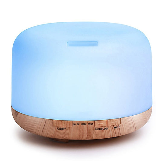 T500 Remote Control Wood Pattern Air Humidifier Automatic Alcohol Sprayer Essential Oil Diffuser Ultrasonic Mist Maker Ultrasonic Aroma Diffuser Atomizer Color LED, Capacity: 500ml, DC 24V, US Plug by buy2fix