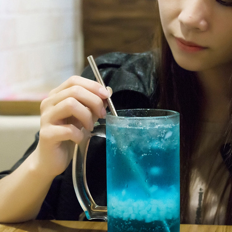 4pcs Reusable Stainless Steel Drinking Straw + Cleaner Brush Set Kit, 215*6mm(Colour) by buy2fix