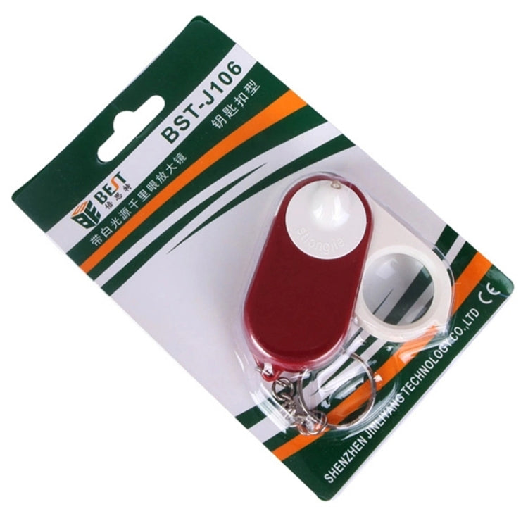 BEST BST-J106 10X Pocket Magnifier with LED Light, Random Color Delivery by BEST