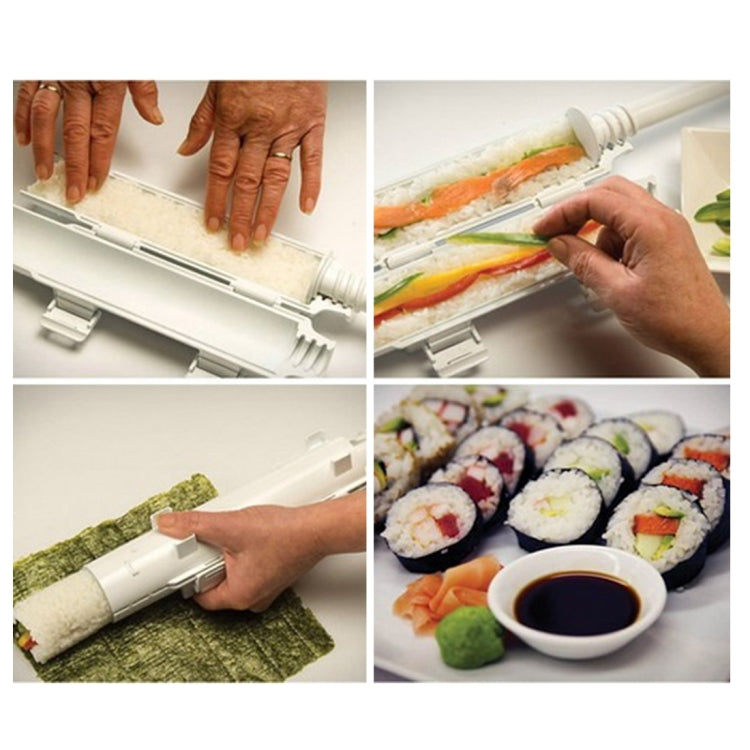 Sushi DIY Convenient Perfect Homemade Sushi Roll Maker(White) by buy2fix