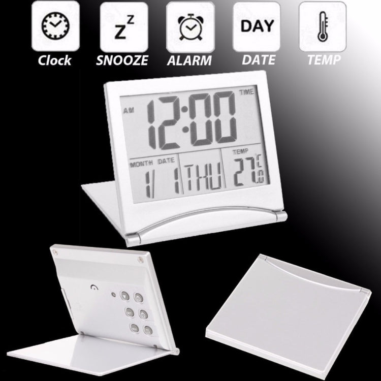MT-033 LCD Display Portable Folding Digital Travel Temperature Alarm Clock by buy2fix