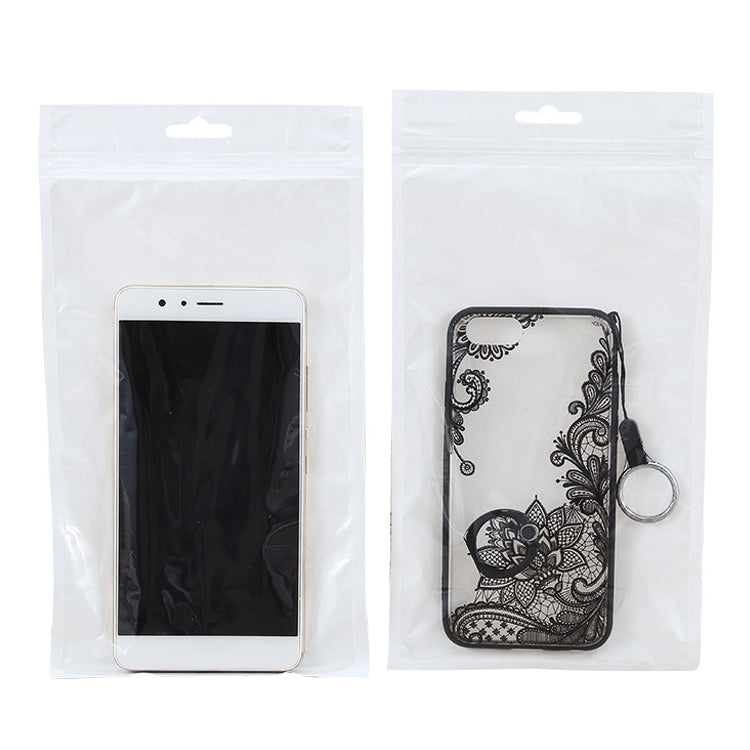 100 PCS 18cm x 26cm Hang Hole Clear Front White Pearl Jewelry Zip Lock Packaging Bag, Custom Printing and Size are welcome by buy2fix