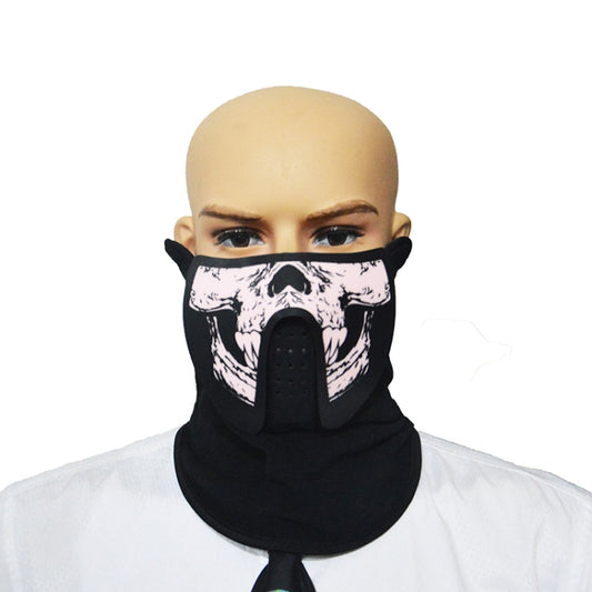 FG-MA-023 Halloween Mask Voice Control LED Cold Light Terror Cosplay Mask by buy2fix