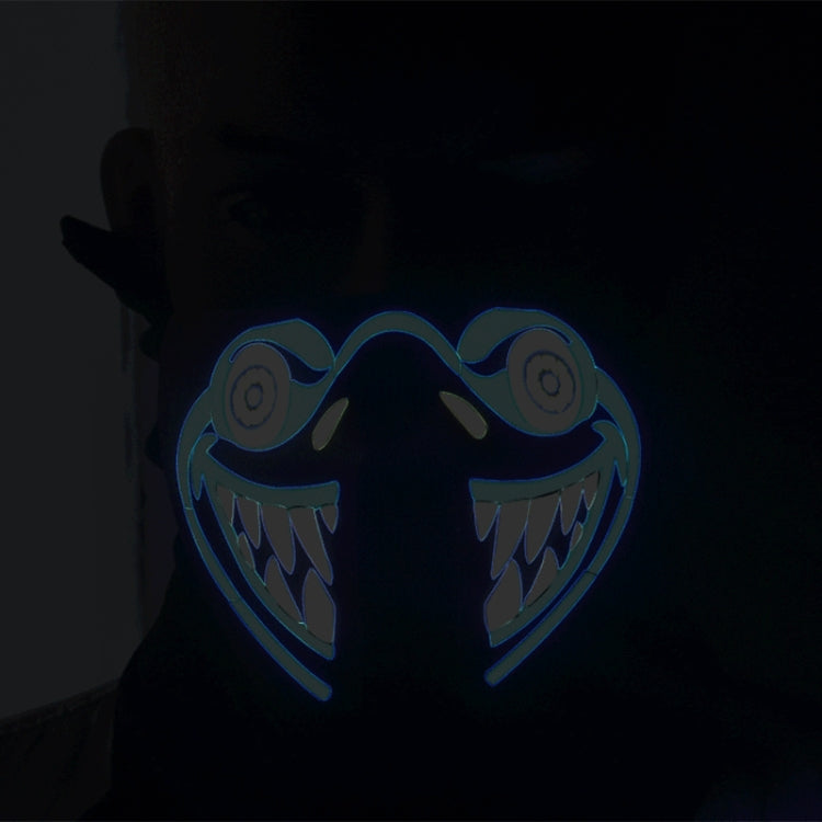 FG-MA-027 Halloween Mask Voice Control LED Cold Light Terror Cosplay Mask by buy2fix